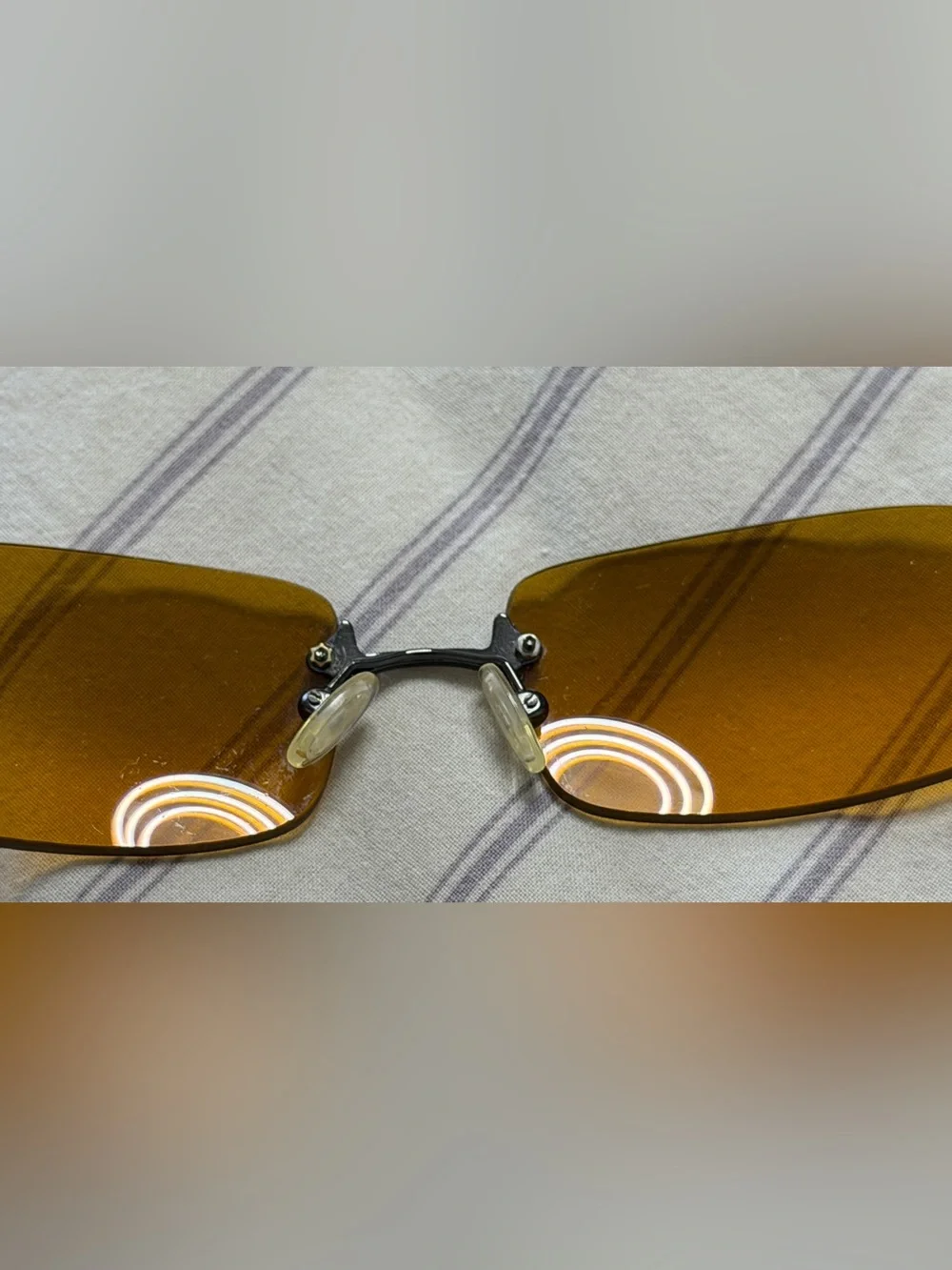 Authentic FENDISSIME SFE 026 Metal Rimless SMALL Sunglasses Italy